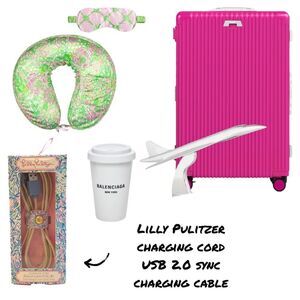 Lilly Pulitzer, charging cord with gold snap